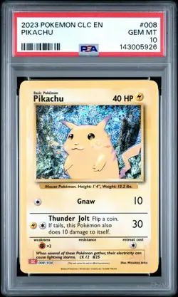2023 POKEMON CHARIZARD & HO-OH EX DECK #008 PIKACHU PSA 10 - Image 1