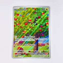 Pokemon Applin 185/167 Sv06 Twilight Masquerade Holo 2024 Illustration Rare - Image 1
