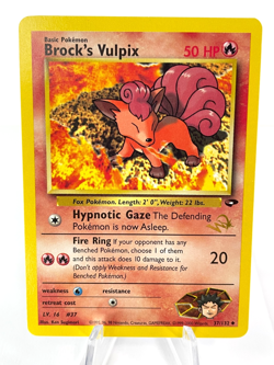 Brock's Vulpix 37/132 - W Stamp - WOTC Promo - Pokemon - NM - Image 1