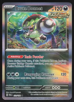 Brute Bonnet Rare Holofoil 123/182 NM SV04: Paradox Rift Pokemon Card - Image 1