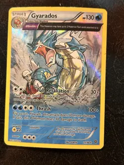 2015 Pokemon XY Ancient Origins Gyarados Holo 21/98 HP/DMG - Image 1