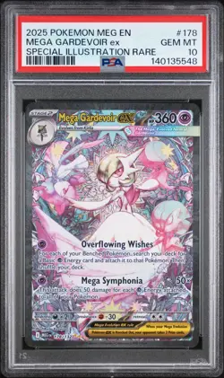 2025 Pokemon Mega Evolutions Gardevoir EX Special Illustration Rare #178 PSA 10 - Image 1