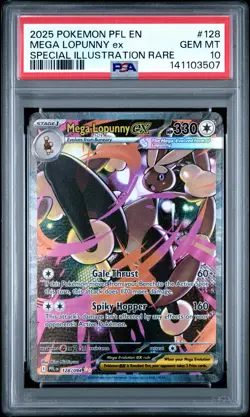 2025 POKEMON PHANTASMAL FLAMES SPECIAL ILLUSTRATION RARE MEGA LOPUNNY EX PSA 10 - Image 1