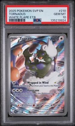 2025 POKEMON SVP EN-SV BLACK STAR PROMO #210 TORNADUS PSA 10 - Image 1