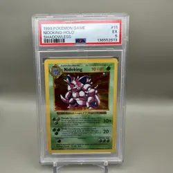 1999 POKEMON BASE SET SHADOWLESS #11 NIDOKING-HOLO PSA 5 - Image 3