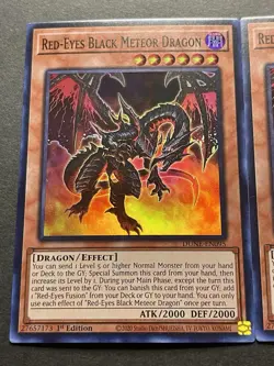 2x Red-Eyes Black Meteor Dragon | DUNE-EN095 | LP | Super Rare | YuGiOh! - Image 4