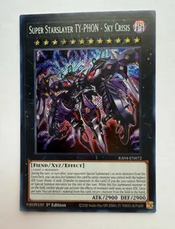 Yugioh! Super Starslayer TY-PHON - Sky Crisis RA04-EN072 Secret Rare NM - Image 1