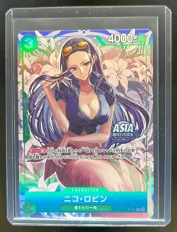 2025 One Piece Mini Tin Japanese Nico Robin Asia Region Promo #P-111 - Image 1