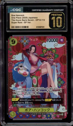 One Piece CCG Boa Hancock Azure Sea's Seven SP Japanese OP14-112 CGC 10 Pristine - Image 1
