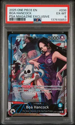 2025 ONE PIECE PROMOS PSA MAGAZINE EXCLUSIVE #038 BOA HANCOCK PSA 6 - Image 1