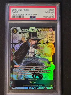 2023 One Piece Kingdoms Of Intrigue #083 Sabo Op04-Manga Alt.Art PSA 10 - Image 1