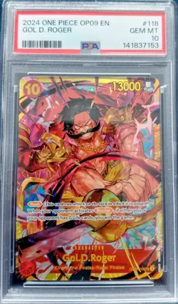 One Piece Emperors in The New World Gol D. Roger #118 Rare Foil PSA 10 - Image 1