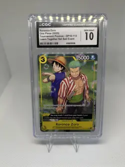 CGC 10 Roronoa Zoro (Set Sail Event) OP10-113 One Piece TCG Promo - Image 1