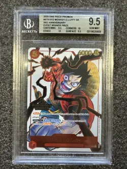 2025 One Piece Promo ST01-012 Monkey D Luffy 3rd Anniversary Winner BGS 9.5 - Image 1