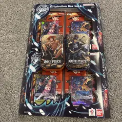 Lot of 2 One Piece TCG Illustration Box Vol.6 Boxes & Lot of 2 One Piece Tins - Image 1