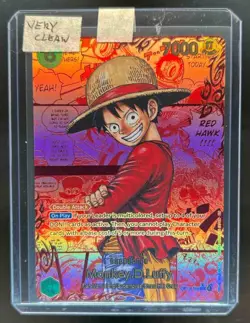 2025 One Piece Carrying Will English OP13 Monkey D Luffy Red Manga Alt Art #118 - Image 1
