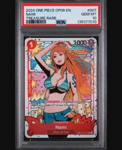 2024 One Piece Nami ST01-007 Treasure Rare OP06 PSA 10 - Image 1