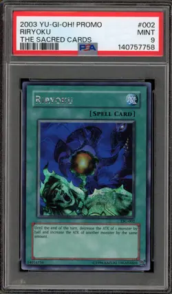 Yu-Gi-Oh! Riryoku The Sacred Cards Promo TSC-002 PSA 9 Mint - Image 1