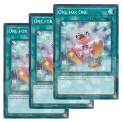 Yugioh - One for One (Alt Art) x 3 - 1st Edition Super Rare NM - Free Holo Card - Image 1