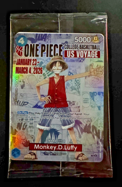 ONE PIECE Monkey D. Luffy US Voyage - Illinois College Basketball Promo Card - Image 1