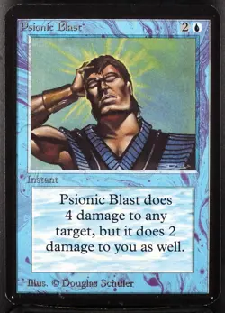 MTG Psionic Blast Alpha 1993 Magic Card - Image 1