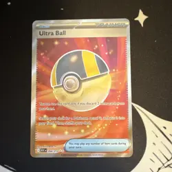 Pokemon Ultra Ball Trainer Item Secret Rare Foil Card 264/217 Ascended Hero’s - Image 1