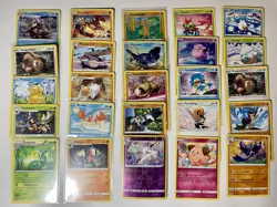 pokemon card bundle Never Played NM 25 Cards P6 (Free Energy And Trainer Card) - Image 1