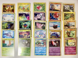 pokemon card bundle Never Played NM 25 Cards P12 Plus free energy & trainer card - Image 1