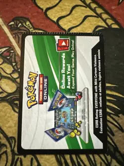 Pokemon Green Stripe Code Card Vivid Voltage Crimp Misprint Error - Image 1
