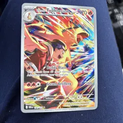 Pokemon TCG Destined Rivals Ethan's Typhlosion Illustration Rare Card 190/182 - Image 1