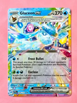 Glaceon ex 026/131 Double Rare Sv: Prismatic Evolutions Holo Pokemon Card NM - Image 1