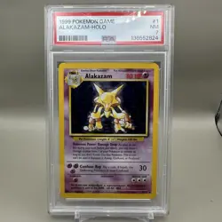 Alakazam #1 Holo - 1999 Pokemon Card Base Set - PSA 7 NEAR MINT - Image 3