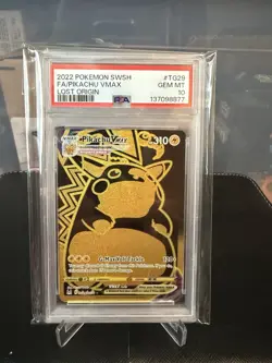 2022 Pokemon Lost Origin Card TG29 Pikachu Vmax Trainer Gallery Graded PSA 10 - Image 1