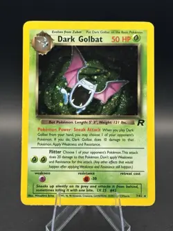 Pokemon TCG Dark Golbat Holo Card 7/82 Team Rocket - Image 1