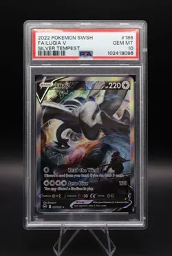 PSA 10 Lugia V Alt Art 186/195 Silver Tempest Pokemon Card Gem Mint - Image 1
