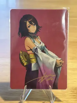 Mtg: Final Fantasy - Yuna, Hope Of Spira Gold Signature Stamped Art Series 48/53 - Image 1