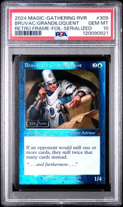 Bruvac the Grandiloquent Retro Frame Foil Serialized PSA 10 MTG #309 326/500 - Image 1