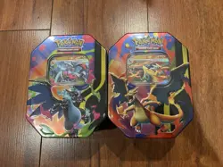 Pokemon TCG Mega Charizard X & Y EX Tins Sealed - Set of 2 New! - Image 1
