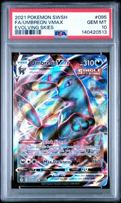 PSA 10 2021 Pokemon Sword & Shield Evolving Skies Umbreon VMAX 095 - Image 1