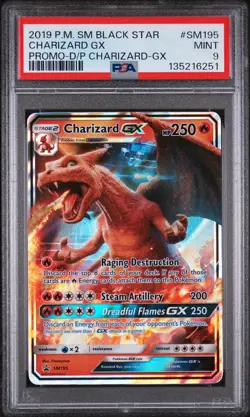 2019 POKEMON SM DETECTIVE PIKACHU PROMO #SM195 CHARIZARD GX PSA 9 - Image 1