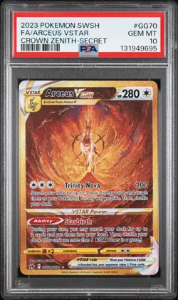 2023 POKEMON SWORD & SHIELD CROWN ZENITH SECRET FULL ART/ARCEUS VSTAR PSA 10 - Image 1
