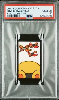 2013 POKEMON HANAFUDA KANTO AUGUST FEAROW/SNORLAX/SPEAROW PSA 10 - Image 1