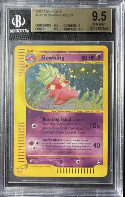 Pokemon BGS 9.5 Aquapolis Slowking Holo #H22 *POP 10* None Higher (PSA 10) - Image 1