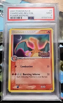 Charizard 6/108 Power Keepers Reverse Holo Pokemon Psa 9 - Image 1
