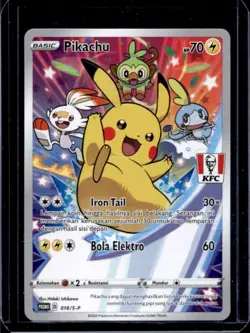 2020 Pokemon KFC Chaki Kids Meal Pikachu Promo #016/S-P - Image 1