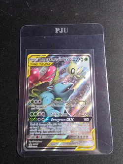 Pokemon TCG Celebi & Venusaur GX SM167 Sun & Moon Promo Tag Team Holo Ultra Rare - Image 1