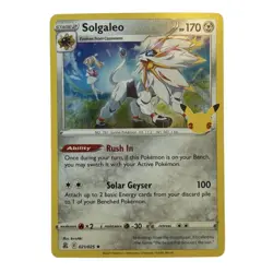 Pokemon TCG - Solgaleo 021/025 Holo Rare - Celebrations - NM - Image 1