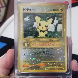 Pokemon TCG CCG Japanese PICHU #172 Holo Rare Nintendo Neo 2 Premium Card - Image 3