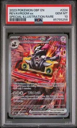 2023 POKEMON OBF #224 REVAVROOM ex SPECIAL ILLUSTRATION RARE PSA 10 - Image 1