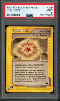 Pokemon PSA 9 Mint Skyridge Uncommon Star Piece 139/144 - Image 1
